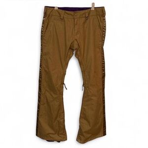 Burton Pants Womens Brown DRYRIDE Snow Ski Snowboard Cargo Lined Bootcut